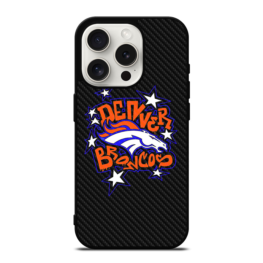 DENVER BRONCOS CARBON LOGO iPhone 15 Pro Case Cover