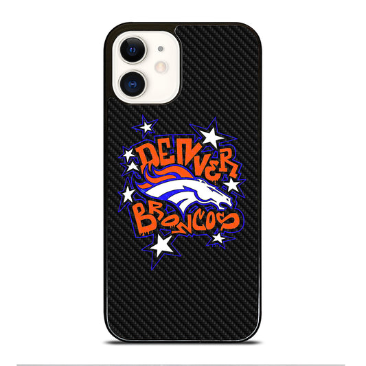DENVER BRONCOS CARBON LOGO iPhone 12 Case Cover