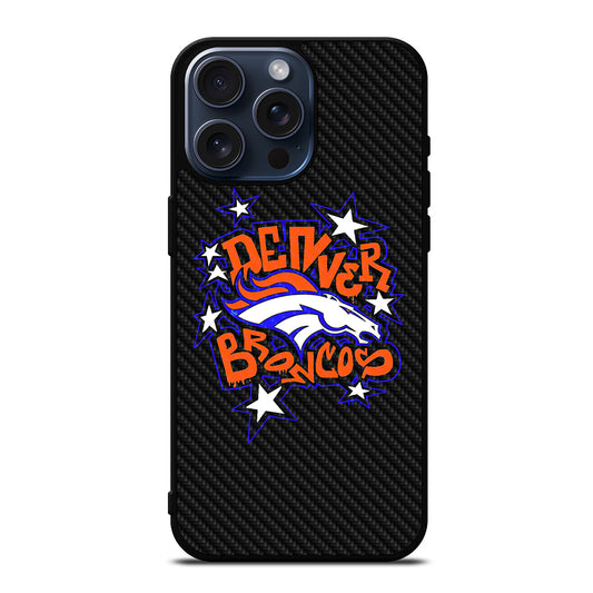 DENVER BRONCOS CARBON LOGO iPhone 15 Pro Max Case Cover