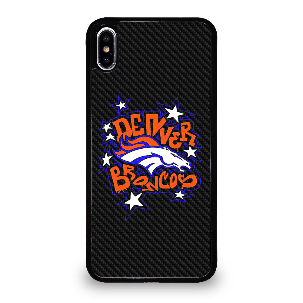 DENVER BRONCOS CARBON LOGO iPhone XS Max Case Cover