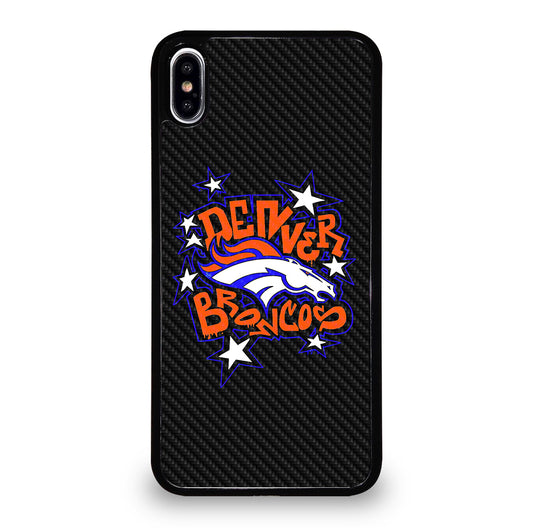 DENVER BRONCOS CARBON LOGO iPhone XS Max Case Cover