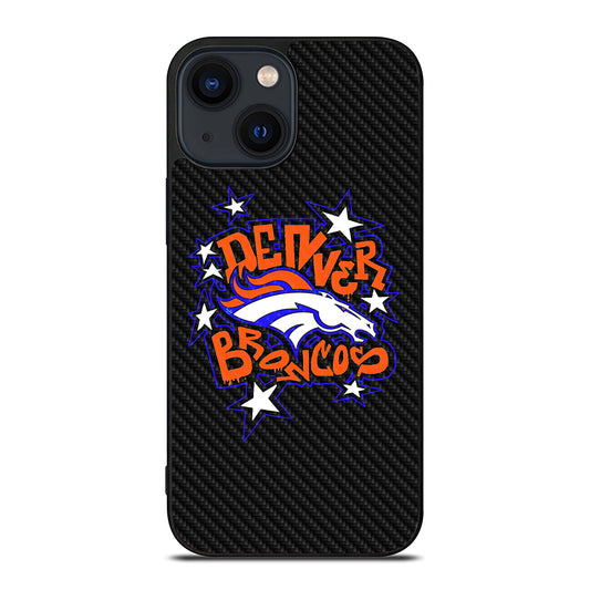 DENVER BRONCOS CARBON LOGO iPhone 14 Plus Case Cover