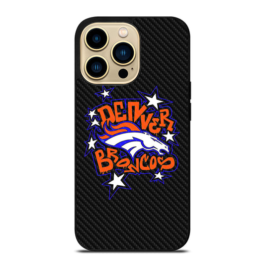 DENVER BRONCOS CARBON LOGO iPhone 14 Pro Max Case Cover