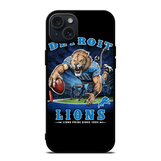 DETROIT LIONS MASCOT iPhone 15 Plus Case Cover