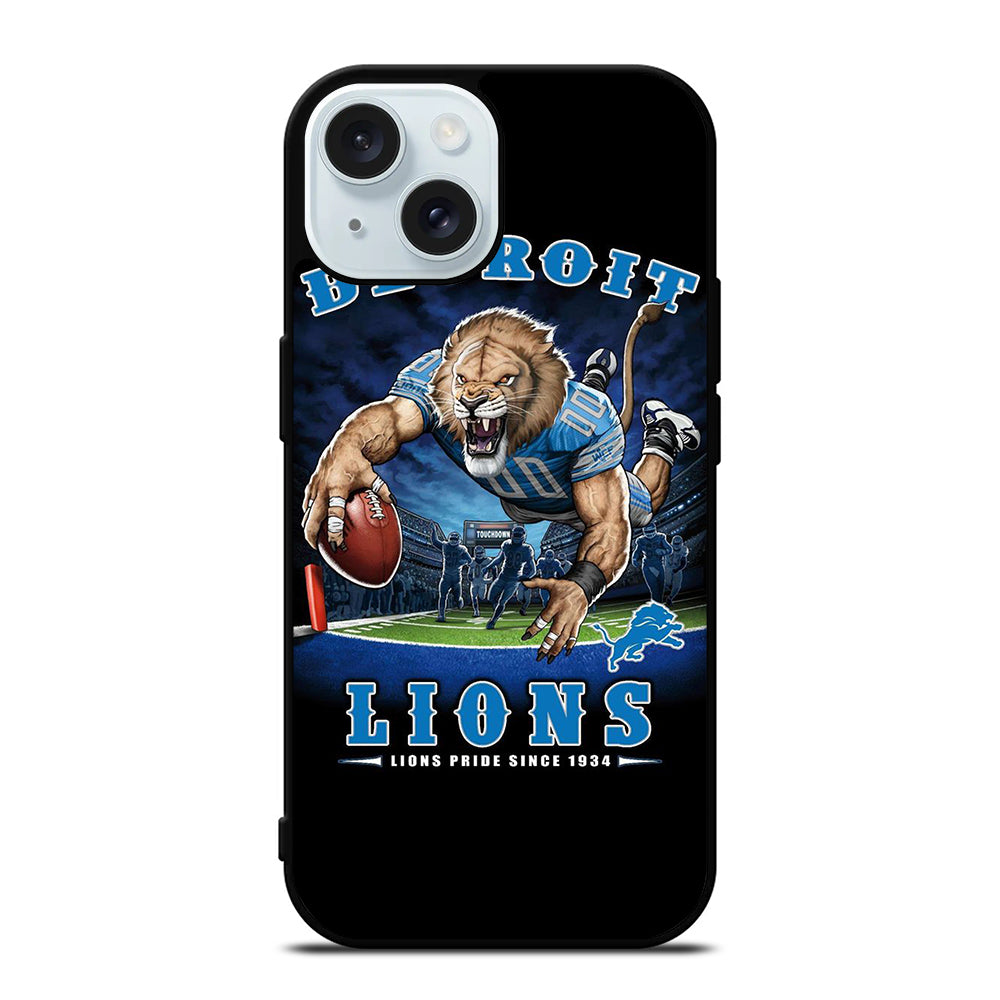 DETROIT LIONS MASCOT iPhone 15 Case Cover