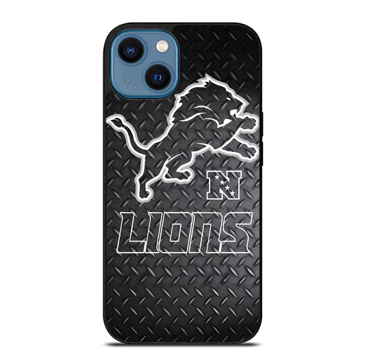 DETROIT LIONS METAL SYMBOL iPhone 14 Case Cover