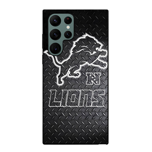 DETROIT LIONS METAL SYMBOL Samsung Galaxy S22 Ultra Case Cover