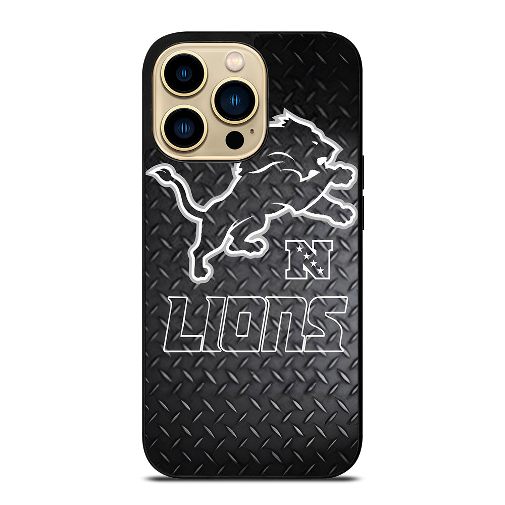 DETROIT LIONS METAL SYMBOL iPhone 14 Pro Max Case Cover