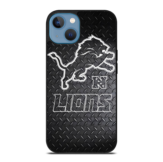 DETROIT LIONS METAL SYMBOL iPhone 13 Case Cover