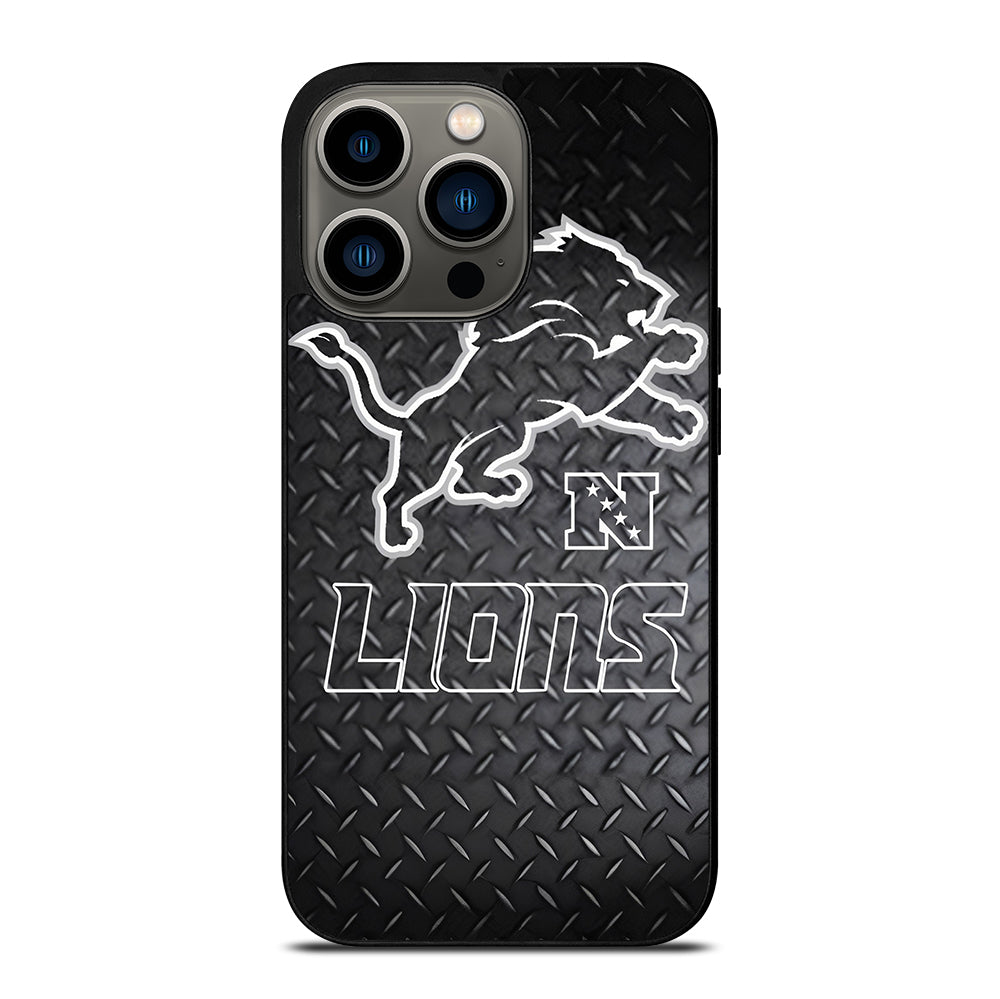 DETROIT LIONS METAL SYMBOL iPhone 13 Pro Case Cover