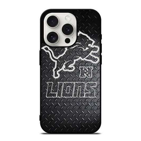 DETROIT LIONS METAL SYMBOL iPhone 15 Pro Case Cover