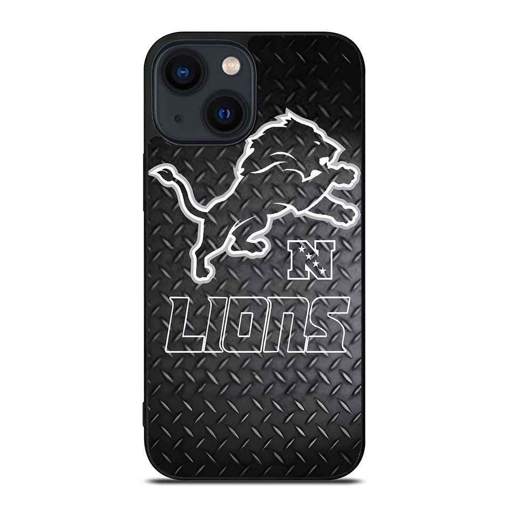 DETROIT LIONS METAL SYMBOL iPhone 14 Plus Case Cover