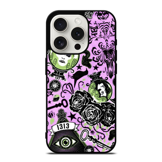 DISNEY HAUNTED MANSION PATTERN ART 2 iPhone 15 Pro Case Cover