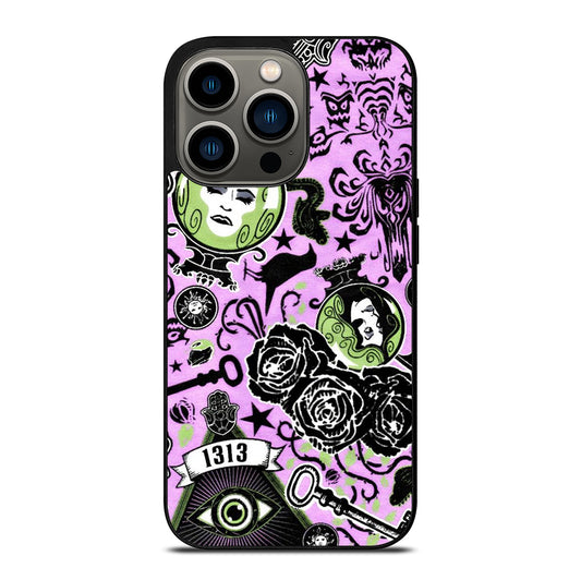 DISNEY HAUNTED MANSION PATTERN ART 2 iPhone 13 Pro Case Cover