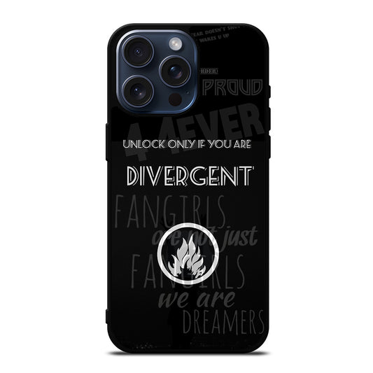DIVERGENT QUOTE 2 iPhone 15 Pro Max Case Cover