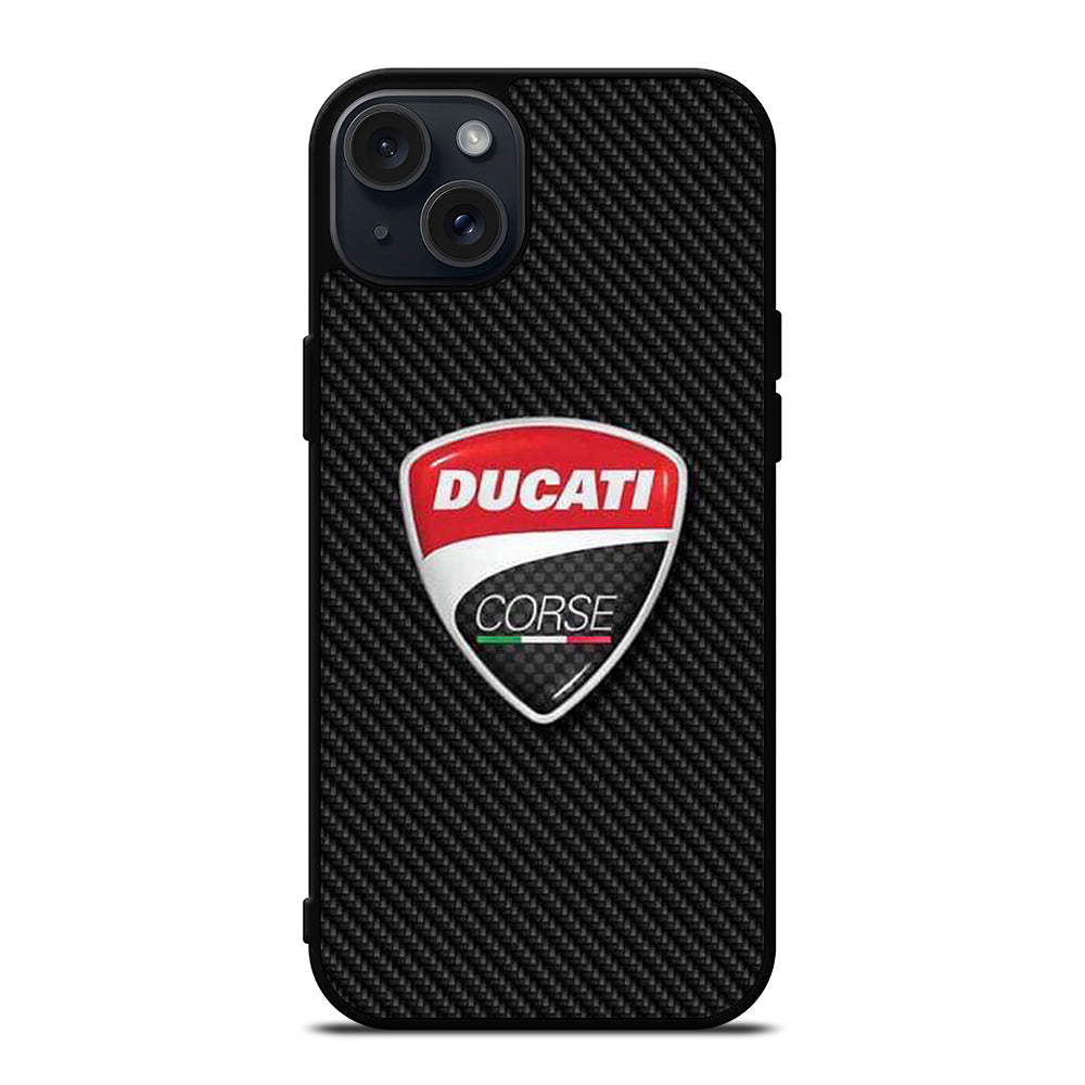 DUCATI LOGO CARBON iPhone 15 Plus Case Cover