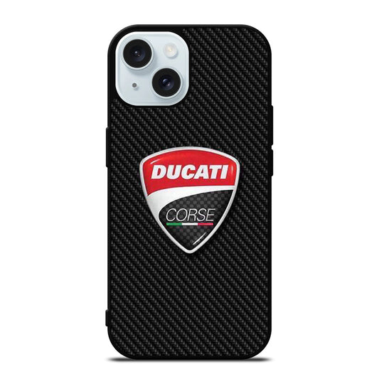 DUCATI LOGO CARBON iPhone 15 Case Cover