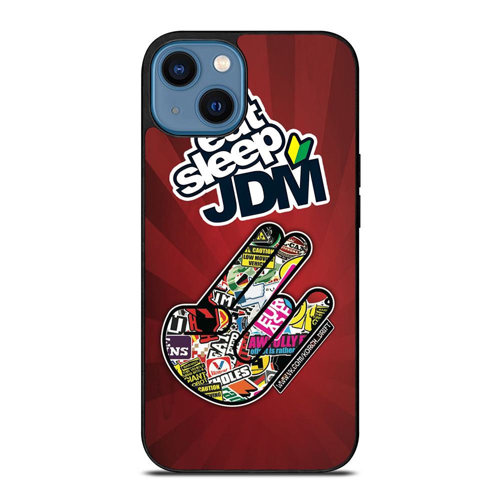 EAT SLEEP JDM LOGO iPhone 14 Case Cover