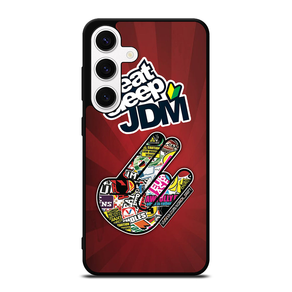 EAT SLEEP JDM LOGO Samsung Galaxy S24 Case Cover