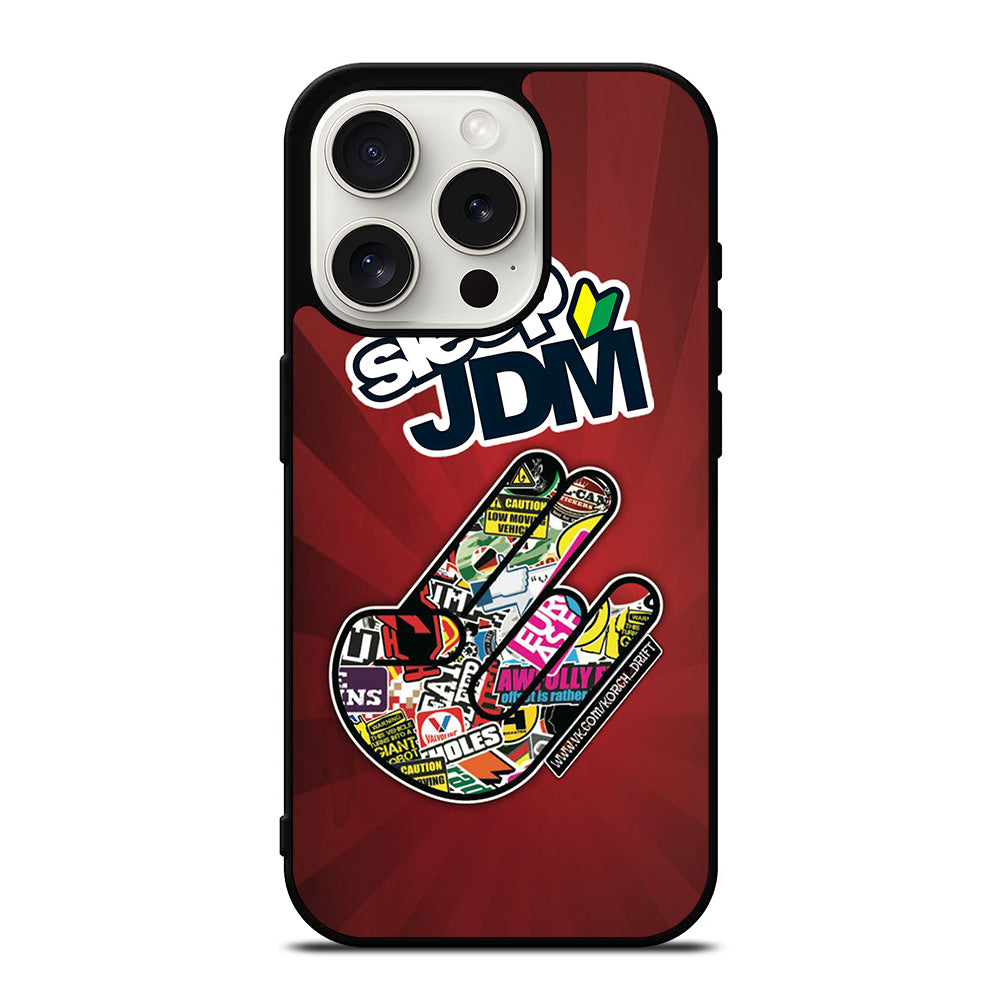 EAT SLEEP JDM LOGO iPhone 15 Pro Case Cover