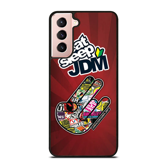 EAT SLEEP JDM LOGO Samsung Galaxy S21 Case Cover