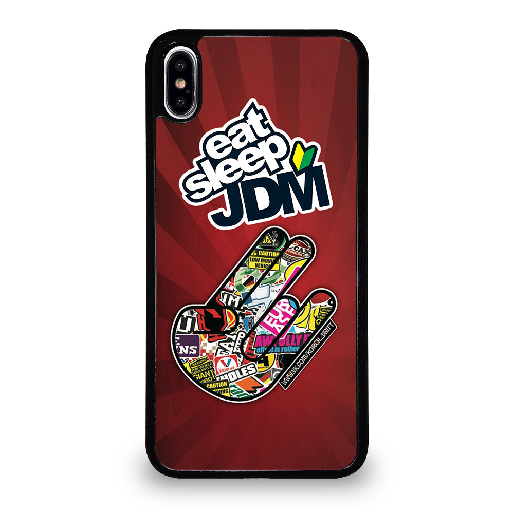 EAT SLEEP JDM LOGO iPhone XS Max Case Cover