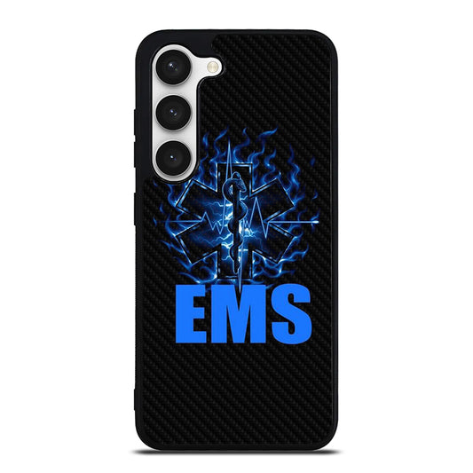 EMT EMS MEDICAL CARBON LOGO 2 Samsung Galaxy S23 Case Cover