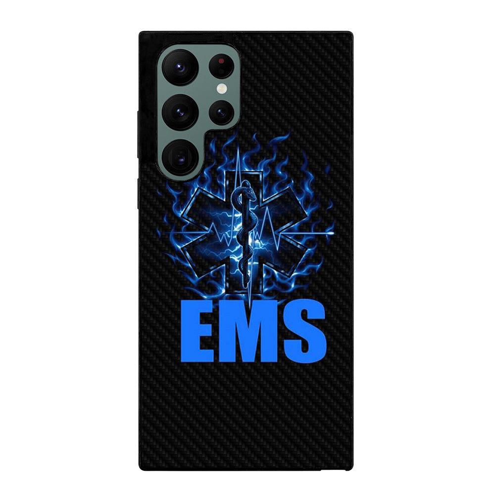 EMT EMS MEDICAL CARBON LOGO 2 Samsung Galaxy S22 Ultra Case Cover
