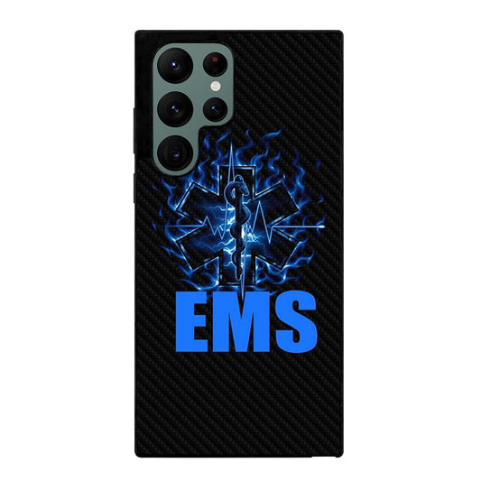 EMT EMS MEDICAL CARBON LOGO 2 Samsung Galaxy S22 Ultra Case Cover