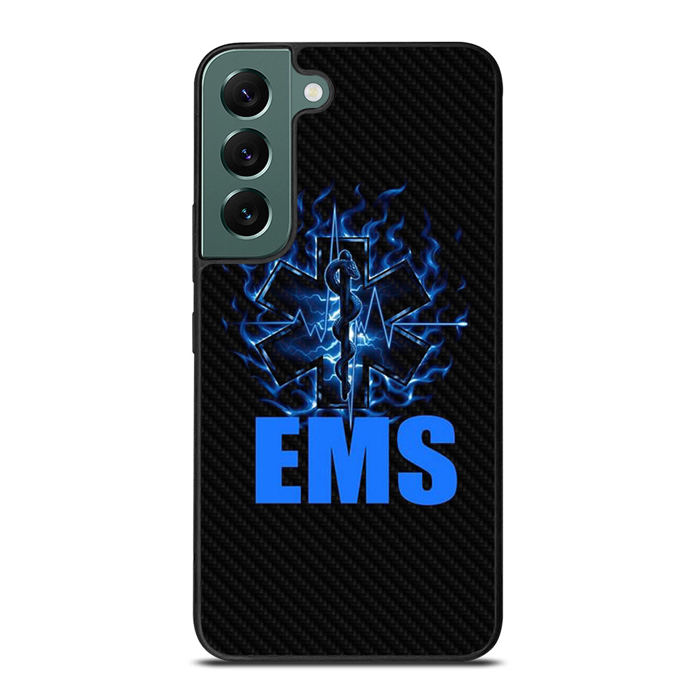 EMT EMS MEDICAL CARBON LOGO 2 Samsung Galaxy S22 Case Cover