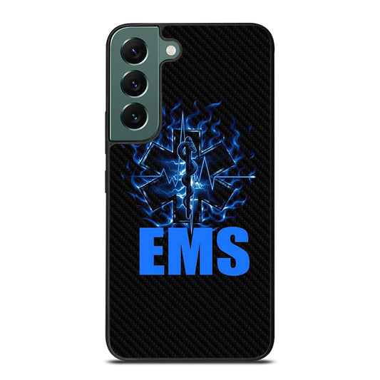 EMT EMS MEDICAL CARBON LOGO 2 Samsung Galaxy S22 Case Cover