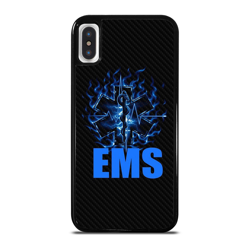 EMT EMS MEDICAL CARBON LOGO 2 iPhone X / XS Case Cover