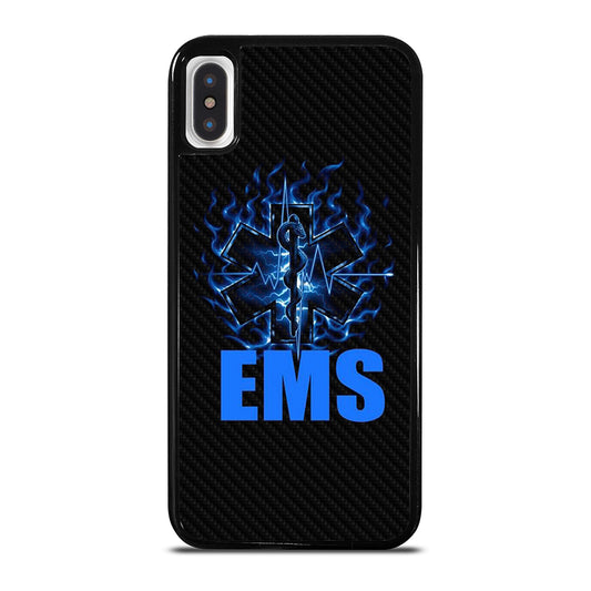 EMT EMS MEDICAL CARBON LOGO 2 iPhone X / XS Case Cover