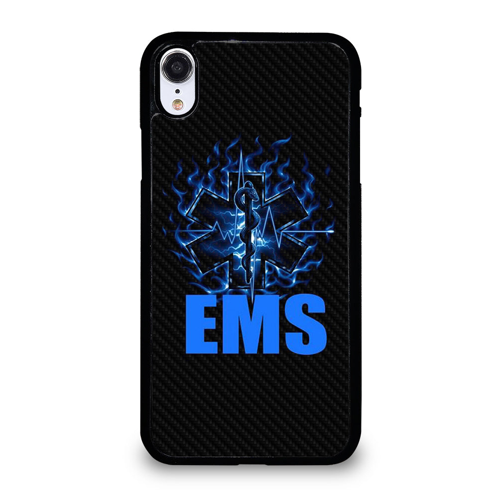 EMT EMS MEDICAL CARBON LOGO 2 iPhone XR Case Cover