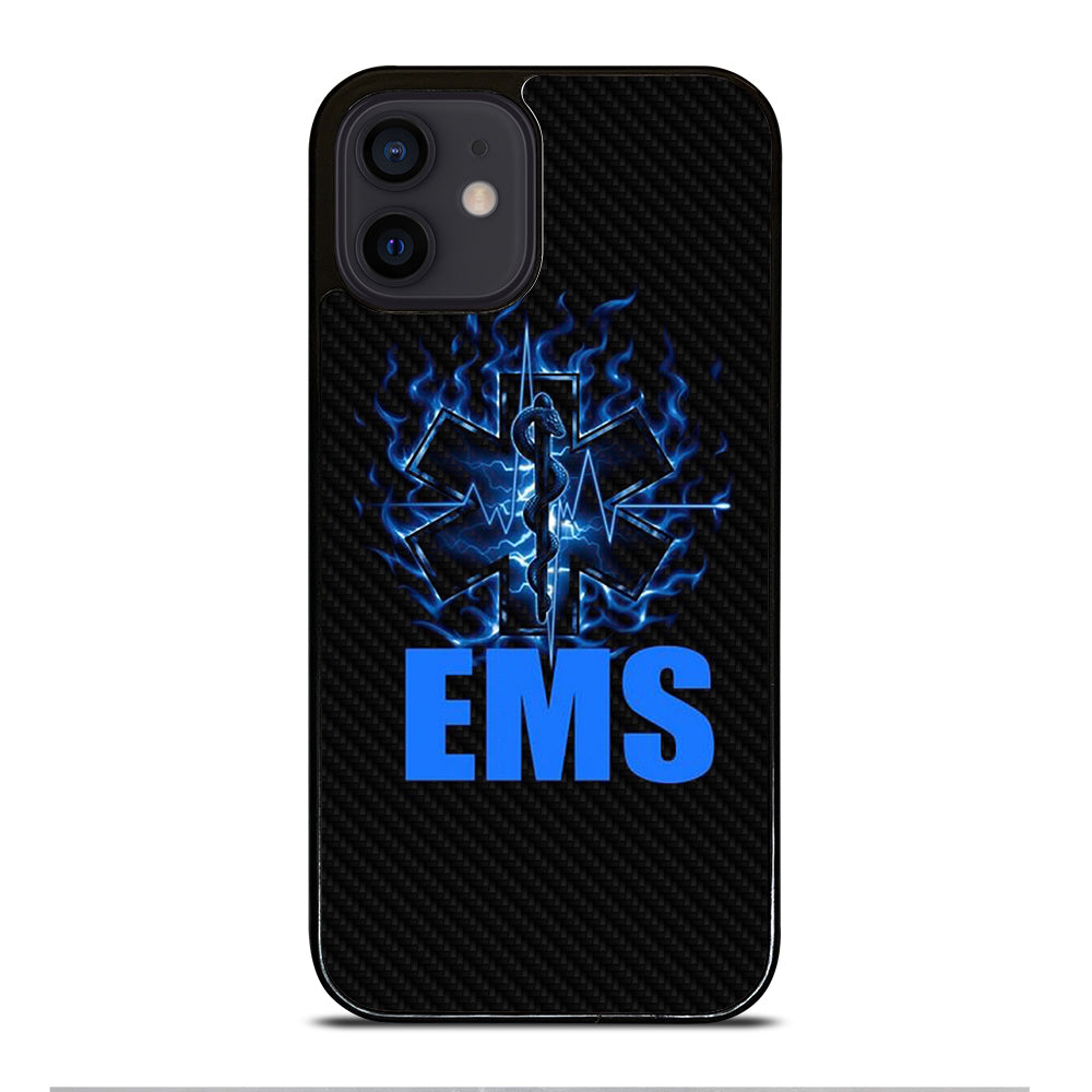 EMT EMS MEDICAL CARBON LOGO 2 iPhone 12 Mini Case Cover