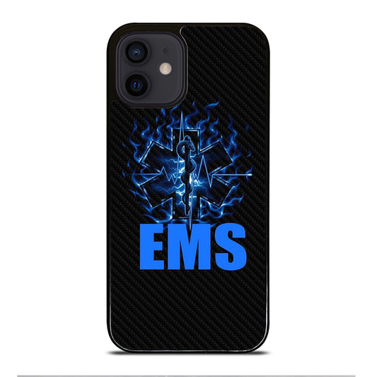 EMT EMS MEDICAL CARBON LOGO 2 iPhone 12 Mini Case Cover