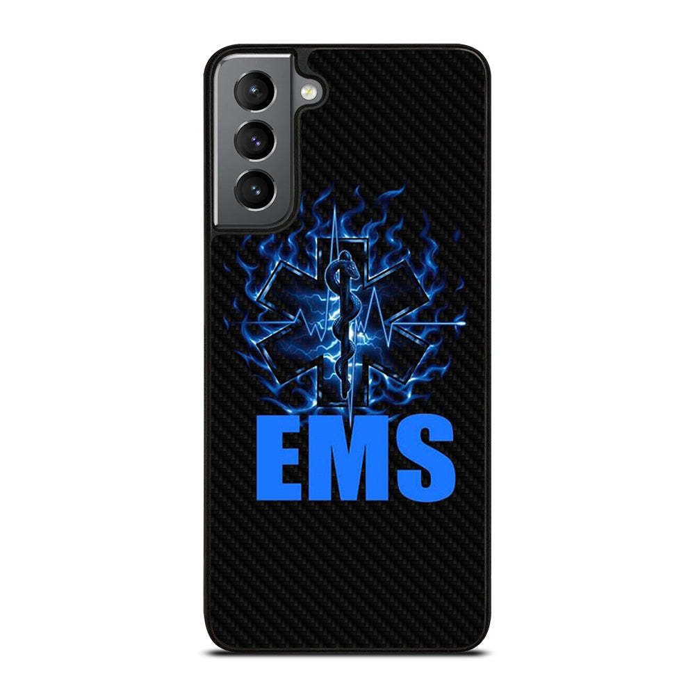 EMT EMS MEDICAL CARBON LOGO 2 Samsung Galaxy S21 Plus Case Cover
