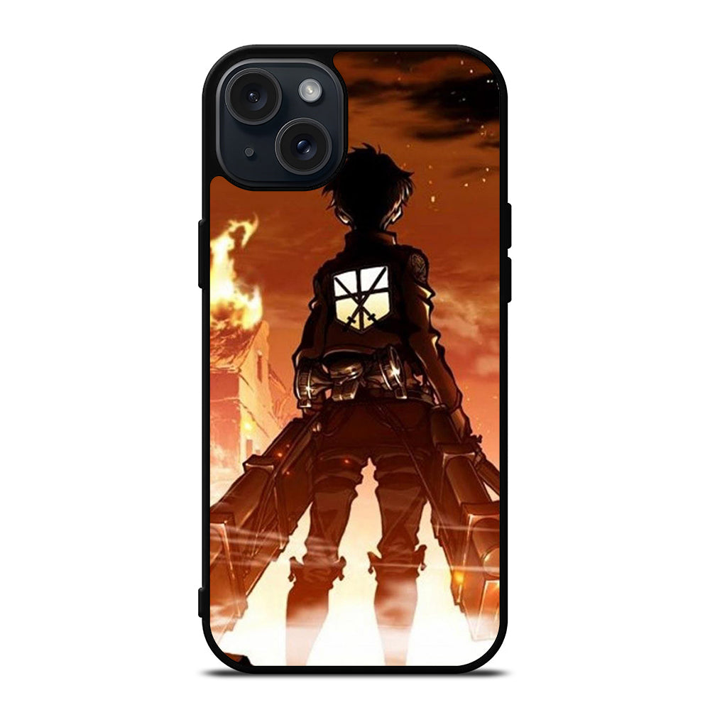 EREN YEAGER ATTACK ON TITAN ANIME SERIES iPhone 15 Plus Case Cover