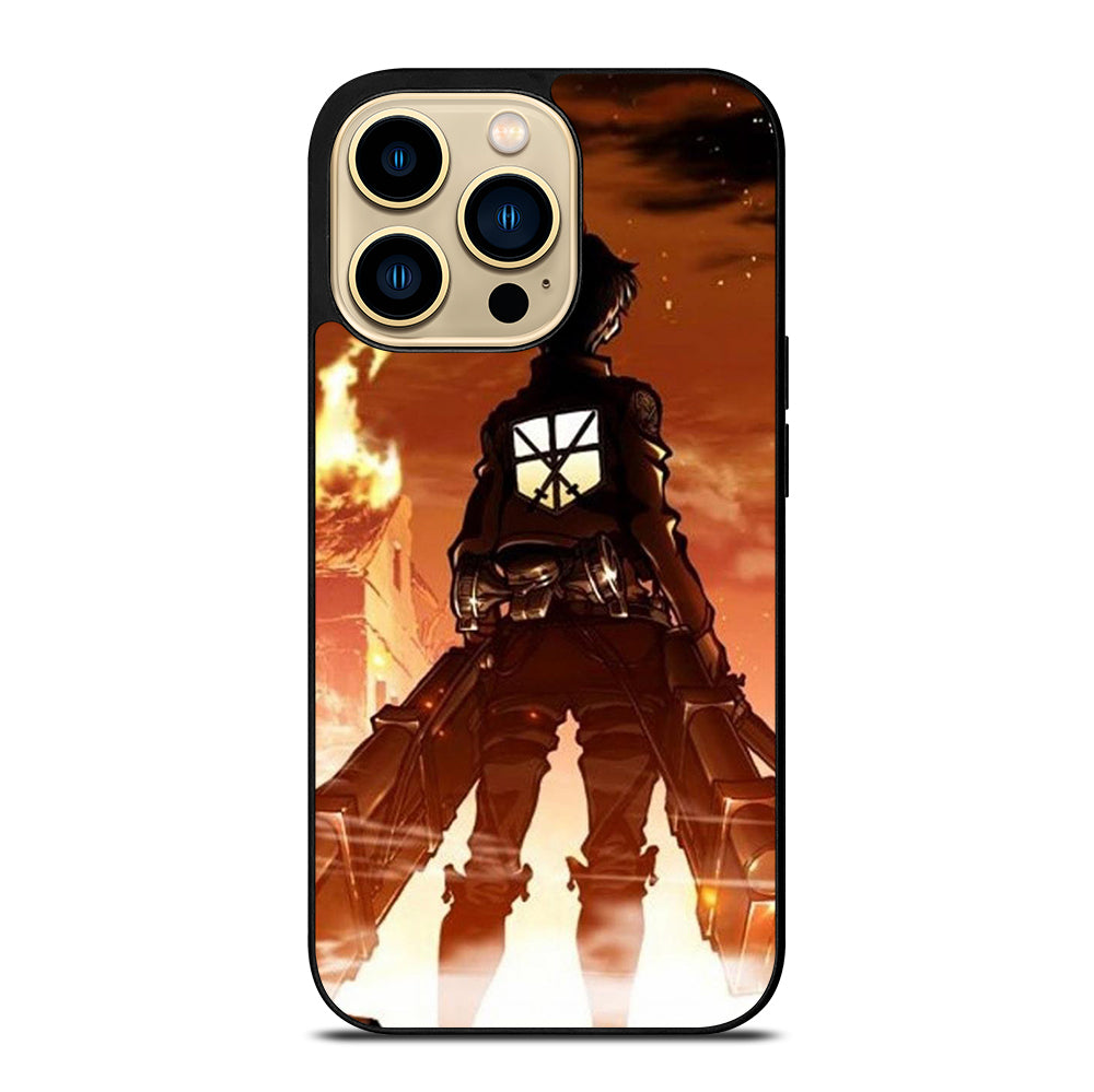 EREN YEAGER ATTACK ON TITAN ANIME SERIES iPhone 14 Pro Max Case Cover