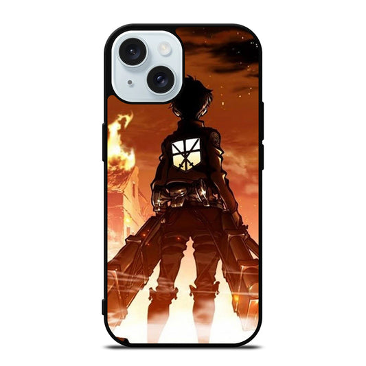 EREN YEAGER ATTACK ON TITAN ANIME SERIES iPhone 15 Case Cover