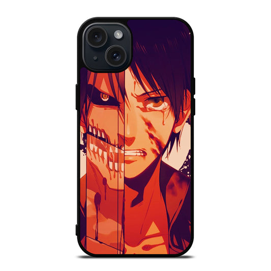 EREN YEAGER ATTACK ON TITAN FACE iPhone 15 Plus Case Cover