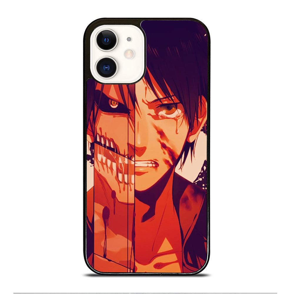 EREN YEAGER ATTACK ON TITAN FACE iPhone 12 Case Cover