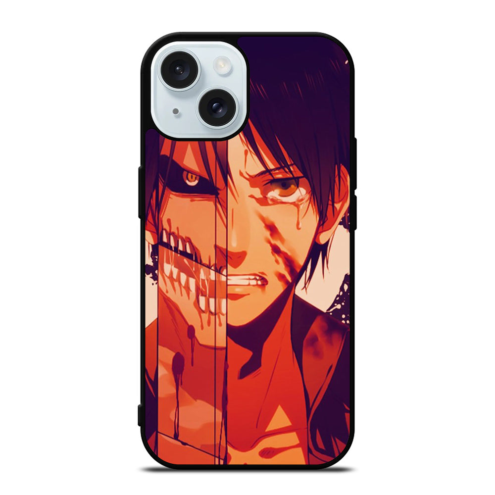 EREN YEAGER ATTACK ON TITAN FACE iPhone 15 Case Cover
