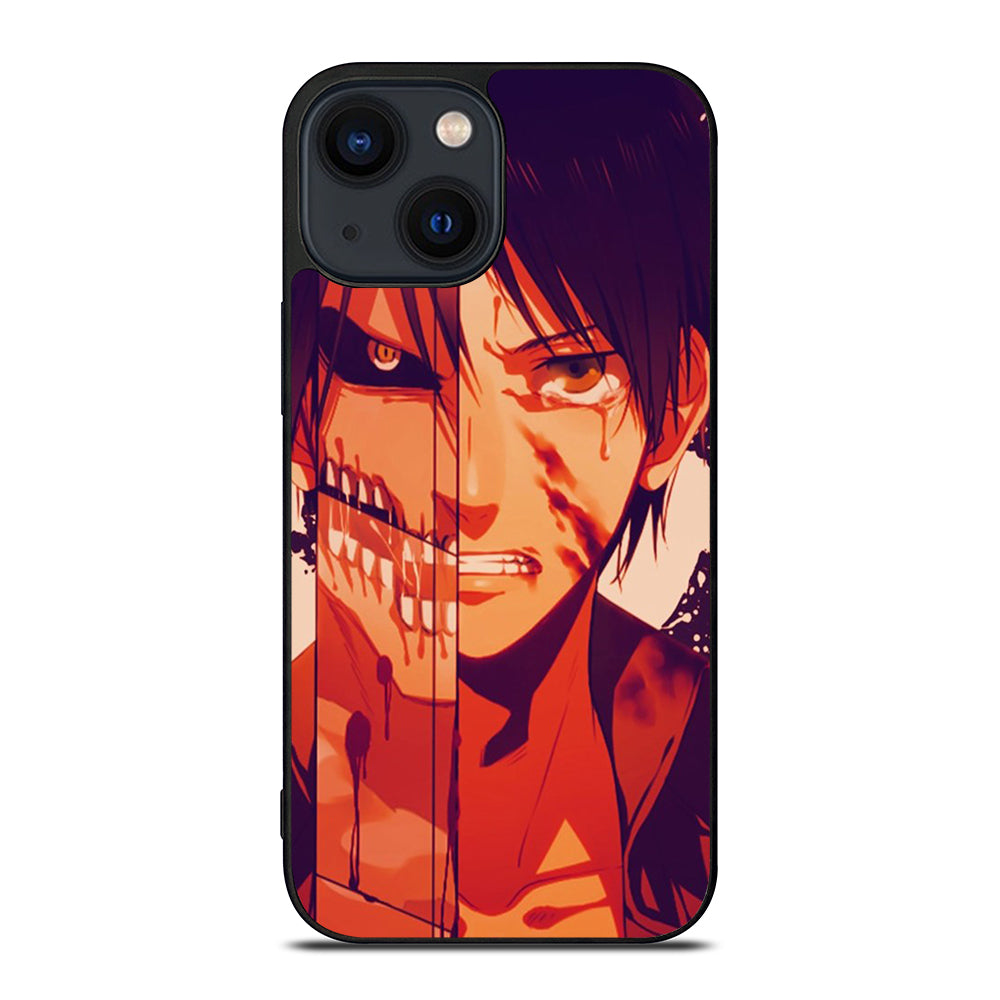 EREN YEAGER ATTACK ON TITAN FACE iPhone 14 Plus Case Cover