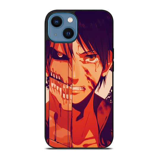 EREN YEAGER ATTACK ON TITAN FACE iPhone 14 Case Cover