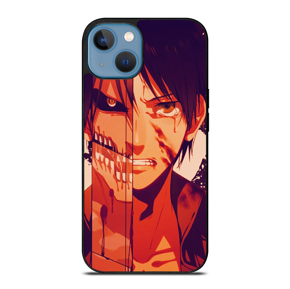 EREN YEAGER ATTACK ON TITAN FACE iPhone 13 Case Cover