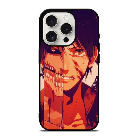 EREN YEAGER ATTACK ON TITAN FACE iPhone 15 Pro Case Cover