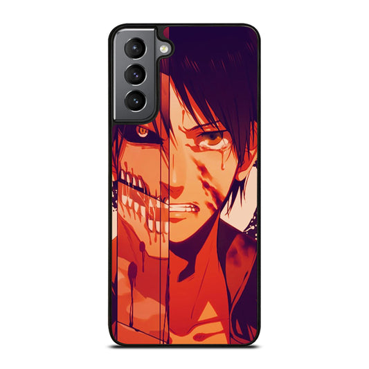 EREN YEAGER ATTACK ON TITAN FACE Samsung Galaxy S21 Plus Case Cover