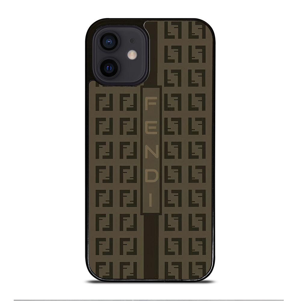 FENDI ROMA BROWN PATTERN 2 iPhone 12 Mini Case Cover