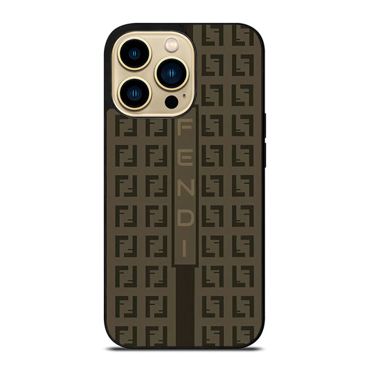 FENDI ROMA BROWN PATTERN 2 iPhone 14 Pro Max Case Cover